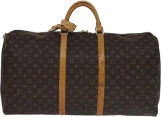 Louis Vuitton Pre-owned Canvas travel-bags - Dames - Vintage Weekendtas - Bruin - ONE Size - Leer - Vintage