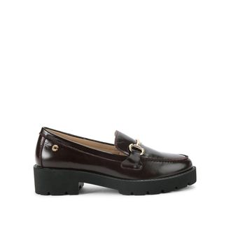 Carvela Womens Leather Snap Chunky Loafers - Wine - Size UK 5