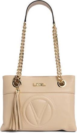 Mario Valentino Kalo Signature Leather Tote Bag in Milk at Nordstrom Rack