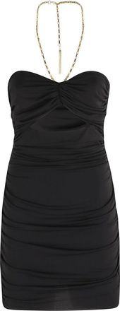 Amen Strapless Ruched Jersey Mini Dress