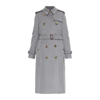 Burberry Cashmere Trenchcoat Kensington - Dames - Mantels - Grijs - Maat: 2XS Kasjmier