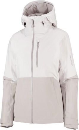 Salomon Highland Jacket Skijacke f&uuml;r Damen | grau/wei&szlig;
