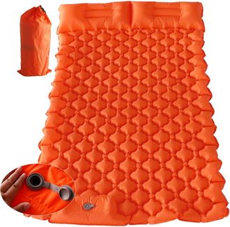 OEM Colchoneta Hinchable Con Almohada Integrada, Colch&oacute;n De Camping Con Bomba De Pie Integrada, Colch&oacute;n Y Almohada Ligeros Para Coche, Camping, Senderismo