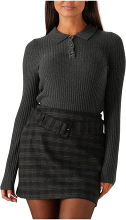 Aaiko Dames Truien vesten Flores Wo 310 - Dames - Polos - Grijs - XL - Wol - Tops