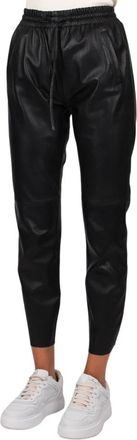 Oakwood Zwarte leren cadeau Lederhose - Dames - Vrijetijds broeken - Zwart - XS - Leer - Broeken