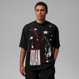 Nike Jordan Mens Jordan Oversized T-Shirt in Black | IZ3178-010