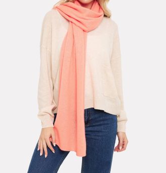 Brodie Evie Scarf In Neon Coral