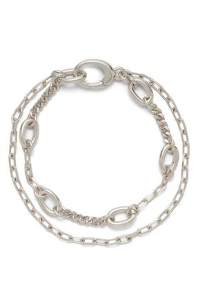 LADY GREY Dual Chain Bracelet in Silver at Nordstrom
