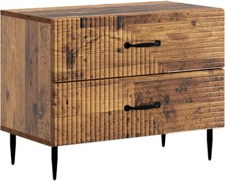 vidaXL Armario De Noche Madera Envejecida 62 X 34,5 X 47,5 Cm Vidaxl