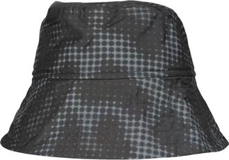 Dries Van Noten Pixelated Leopard Bucket Hat - Heren - Hoeden - Groen - M - Katoen - Accessoires