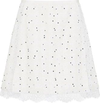 Giambattista Valli Ivory Cotton Mini Skirt-Donna