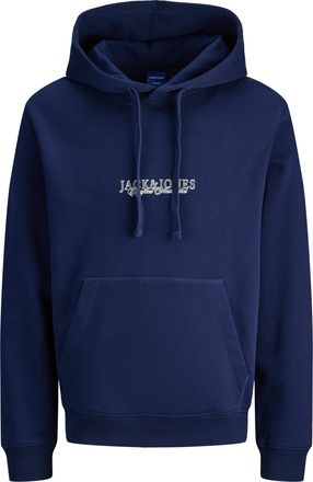 Jack & Jones Kapuzensweatshirt JACK & JONES JORBLEECKER MINIMAL SWEAT HOOD, Herren, Gr. XL, ocean cavern, angeraute Sweatware, Obermaterial: 60% Baumwolle, 40% Pol