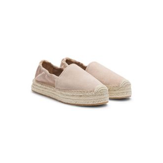 BOSS Suede espadrilles with jute midsole