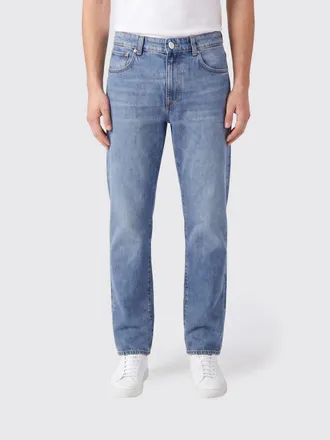 Incotex Jeans modello straight a cinque tasche in denim di puro cotone