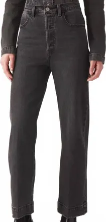 Levi's Premium Ribcage Straight Ankle Tailored Jeans In Black