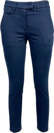 Dondup Perfect Slim Chino Broek - Dames - Chinos - Blauw - W25 - Katoen - Broeken