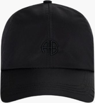 Anine Bing Jeremy Nylon AB Baseball Cap in Black at Nordstrom