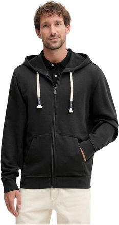 Guess Textured Zip Hoodie - Heren - Vesten met rits - Zwart - M - Katoen - Hoodies & sweatvesten