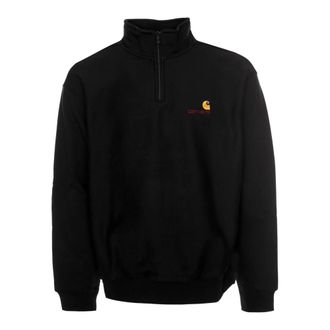 Carhartt Work in Progress Half Zip American Script Sweatshirt - Heren - Vesten met rits - Zwart - XL - Katoen - Hoodies & sweatvesten