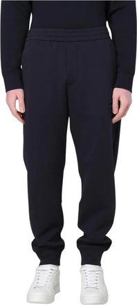 Emporio Armani Sweatpants, male, Blue, M, Knit Joggers Relaxed Fit Stylish
