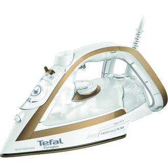 T-fal Puregliss Fv8042 Plancha Vapor-seco Durilium Airglide Autoclean Soleplate 3000 W Bronce, Blanco - Tefal