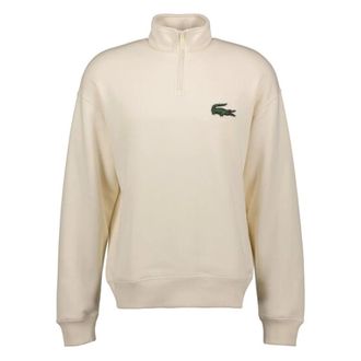Lacoste Sweatshirts, male, White, Size: XL Half Zip Sweatshirt