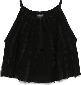 Emporio Armani Top con ruches - Nero