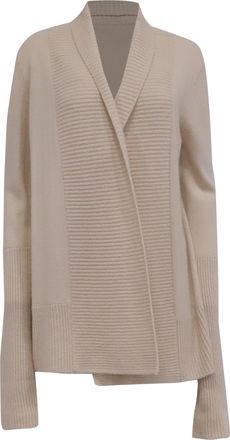 Vince Drape Open Front Cardigan in Cream Cashmere