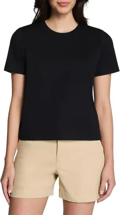 Spanx Crewneck Cotton T-Shirt in Classic Black at Nordstrom, Size X-Small