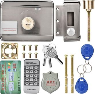 Elle Cerradura Electr&oacute;nica De 12 V - Cabezal De Doble Identificaci&oacute;n - Compatible Con Tarjeta Em/sm - Alarma Antigolpes - Aleaci&oacute;n De Zinc