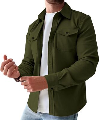 Generic Mens Casual Long Sleeve Shirts Button Down Fit Top Autumn and Winter New European and American Mens Wear Youth Casual Mens Shirts Polished Menss White