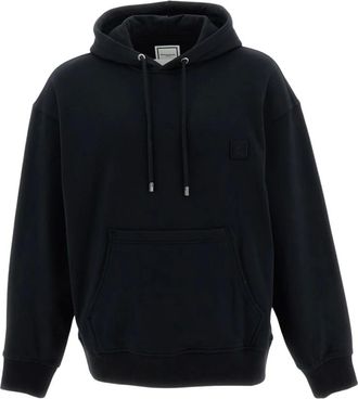Wooyoungmi Wooyoungmi - Flower Back Logo Hoodie - Heren - Sweatshirts & Hoodies - Zwart - Maat: S Katoen