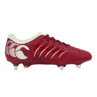 Canterbury Of New Zealand Unisex Adult Phoenix 2.0 Team Leather Soft Ground Rugby Boots (Red Dahlia) - Size UK 10