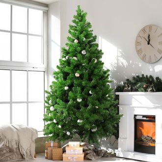 Dmora Dmora - &Aacute;rbol De Navidad Riccardo, &Aacute;rbol Artificial Extra Grueso, &Aacute;rbol De Efecto Real En Pvc, 438 Ramas, Altura 150 Cm, Con Embalaje Reforzado