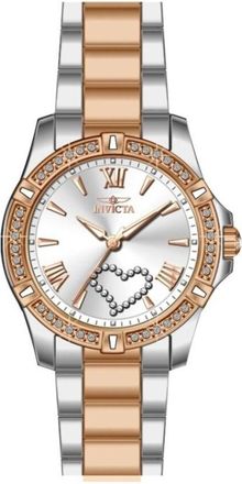 Invicta Angel Quartz Crystal Silver Dial Ladies Watch 49893