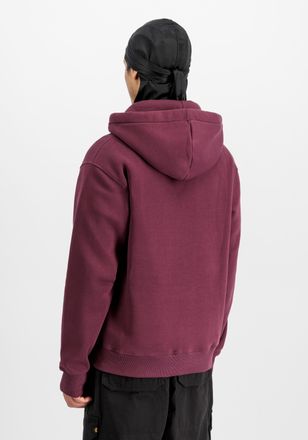 Alpha Industries Hoodie ALPHA INDUSTRIES Basic Hoodie BL, Herren, Gr. S, schwarz cherry, Obermaterial: 80% Baumwolle, 20% Polyester, regular fit, Sweatshirts Hoodie