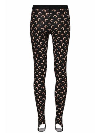 Marine Serre Polyamide Elastane Leggings - Black