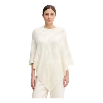 Benetton Diamond Cape - Dames - Cashmere truien - Beige - ONE Size - Kasjmier - Truien & Vesten