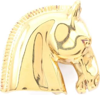 Hermès 2010s horse-head brooch - Gold
