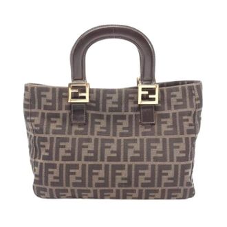 Fendi Pre-owned Handbags, female, Brown, Size: ONE SIZE Pre-owned Canvas Handbag