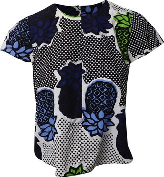 Moschino Pineapple Print Top in Multicolor Cotton