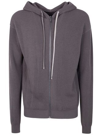 Rick Owens Zipperd Hoodie Knit Jacket