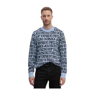 Versace Jeans Couture Heren, Truien, Blauw, Maat: M Wol