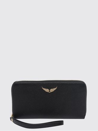 Zadig&Voltaire Portafoglio Continental in pelle a grana con cinturino da polso