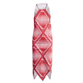 Miu Miu Pre-owned Womens Miu Miu Silk Tent Dress - 00s - Red - Size EU 34