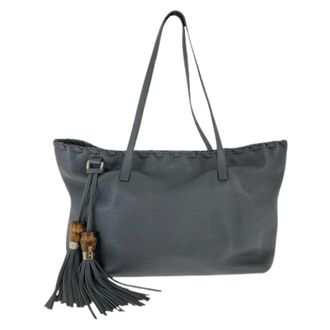 Gucci Pre-owned Tote Bags, female, Gray, Size: ONE SIZE Pre-owned Leather gucci-bags