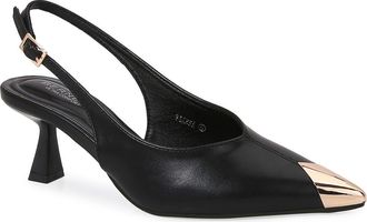 Berness Vianna Cap Toe Slingback Pump in Black at Nordstrom Rack, Size 5.5