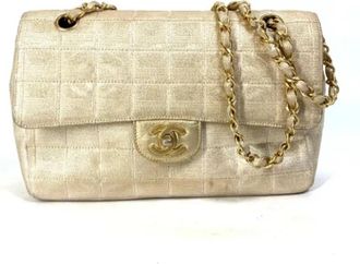 Chanel Pre-owned Fabric chanel-bags - Dames - Vintage Schoudertas - Beige - ONE Size - Vintage