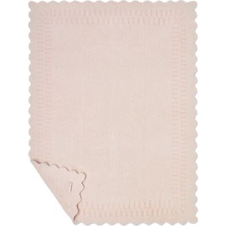 Barefoot Dreams CozyChic Cotton Seashell Texture Stoller Blanket in Pink at Nordstrom