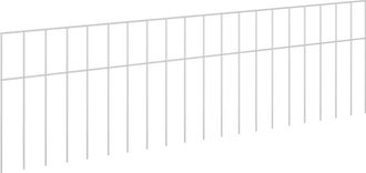 vidaXL Panel De Valla De Jard&iacute;n 12 Uds. 100 X 30 Cm Acero Galvanizado Vidaxl